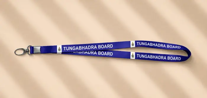 Corporate blue ID card lanyard